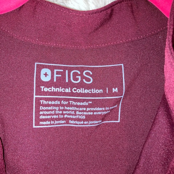 Figs burgundy Rafaela top size M - Picture 2 of 2